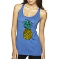 thumbnail image 1 of Wild Bobby, Trendy Tropical Pineapple, Fashion, Women Tri-Blend Racerback Tank Top, Vintage Royal, Small, 1 of 4