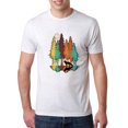 thumbnail image 1 of Wild Bobby, Trippy California Redwoods Forest Fox Silhouette | Mens Fashion Premium Tri Blend T-Shirt, Heather White, Small, 1 of 4
