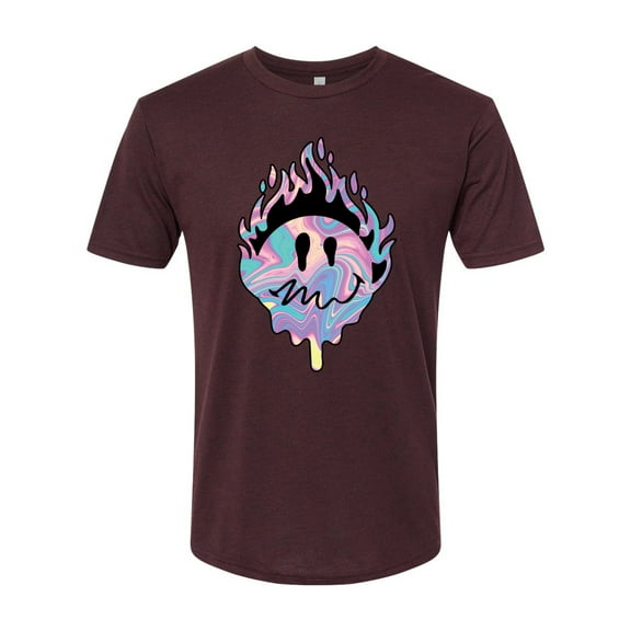 Wild Bobby Trippy Happy Face Men Premium Tri Blend Tee