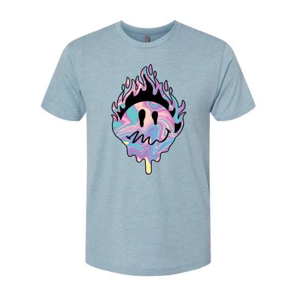 Wild Bobby Trippy Happy Face Men Premium Tri Blend Tee