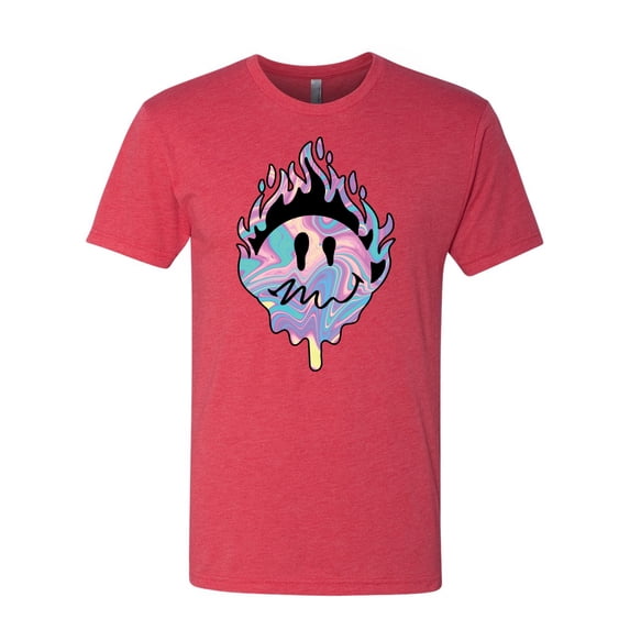 Wild Bobby Trippy Happy Face Men Premium Tri Blend Tee
