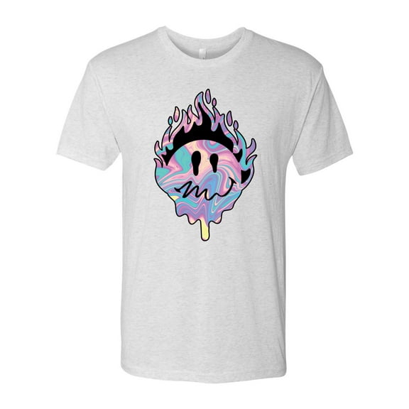Wild Bobby Trippy Happy Face Men Premium Tri Blend Tee