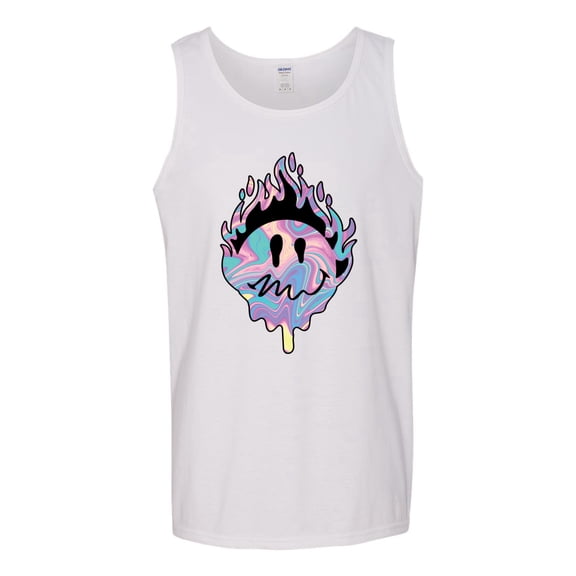 Wild Bobby Trippy Happy Face Men Tank Top
