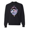 thumbnail image 1 of Wild Bobby Trippy Happy Face Unisex Crewneck Sweatshirt, 1 of 6
