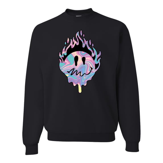 Wild Bobby Trippy Happy Face Unisex Crewneck Sweatshirt