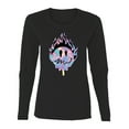 thumbnail image 1 of Wild Bobby Trippy Happy Face Women Graphic Long Sleeve Tee, 1 of 6