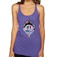 thumbnail image 1 of Wild Bobby Trippy Happy Face Women Tri-Blend Racerback Tank Top, 1 of 6