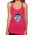 thumbnail image 1 of Wild Bobby Trippy Happy Face Women Tri-Blend Racerback Tank Top, 1 of 6