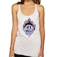 thumbnail image 1 of Wild Bobby Trippy Happy Face Women Tri-Blend Racerback Tank Top, 1 of 6