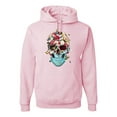 thumbnail image 1 of Wild Bobby, Trippy Nature Insects Dandellion Skull Fashion Graphic Hoodie Sweatshirt, Light Pink, 3XL, 1 of 1