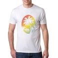 thumbnail image 1 of Wild Bobby, Tropical Palm Trees Silhouettes with Sunset | Mens Pop Culture Premium Tri Blend T-Shirt, Heather White, Small, 1 of 4