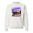 thumbnail image 1 of Wild Bobby, Truckin Ain't Just For Boys, Cars and Trucks, Unisex Crewneck Graphic Sweatshirt, White, Large, 1 of 4