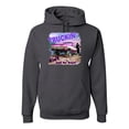 thumbnail image 1 of Wild Bobby, Truckin Ain't Just For Boys, Cars and Trucks, Unisex Graphic Hoodie Sweatshirt, Charcoal, XX-Large, 1 of 4