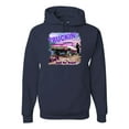 thumbnail image 1 of Wild Bobby, Truckin Ain't Just For Boys, Cars and Trucks, Unisex Graphic Hoodie Sweatshirt, Navy, Medium, 1 of 4