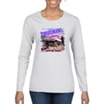 thumbnail image 1 of Wild Bobby, Truckin Ain't Just For Boys, Cars and Trucks, Women Graphic Long Sleeve Tee, White, Small, 1 of 4