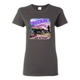thumbnail image 1 of Wild Bobby, Truckin Ain't Just For Boys, Cars and Trucks, Women Graphic Tee, Charcoal, Large, 1 of 4