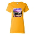 thumbnail image 1 of Wild Bobby, Truckin Ain't Just For Boys, Cars and Trucks, Women Graphic Tee, Gold, Large, 1 of 4