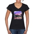 thumbnail image 1 of Wild Bobby, Truckin Ain't Just For Boys, Cars and Trucks, Women Standard V-Neck Tee, Black, Small, 1 of 4