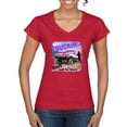 thumbnail image 1 of Wild Bobby, Truckin Ain't Just For Boys, Cars and Trucks, Women Standard V-Neck Tee, Red, Small, 1 of 4