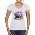 thumbnail image 1 of Wild Bobby, Truckin Ain't Just For Boys, Cars and Trucks, Women Standard V-Neck Tee, White, Large, 1 of 4