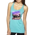thumbnail image 1 of Wild Bobby, Truckin Ain't Just For Boys, Cars and Trucks, Women Tri-Blend Racerback Tank Top, Tahiti Blue, Medium, 1 of 4