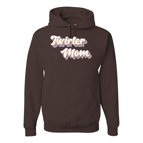 Wild Bobby Twirler Mom Girl Sports Unisex Graphic Hoodie Sweatshirt, Brown, Large