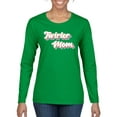 thumbnail image 1 of Wild Bobby Twirler Mom Girl Sports Women Graphic Long Sleeve Tee, Kelly, Large, 1 of 5