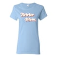 thumbnail image 1 of Wild Bobby Twirler Mom Girl Sports Women Graphic Tee, Light Blue, Large, 1 of 5