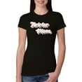 thumbnail image 1 of Wild Bobby Twirler Mom Girl Sports Women Slim Fit Junior Tee, Black, Small, 1 of 5