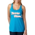 thumbnail image 1 of Wild Bobby Twirler Mom Girl Sports Women Tri-Blend Racerback Tank Top, Vintage Turquoise, Small, 1 of 5