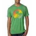 thumbnail image 1 of Wild Bobby, Two Coconut Palm Trees Beach Sunset | Mens Pop Culture Premium Tri Blend T-Shirt, Envy, Small, 1 of 4