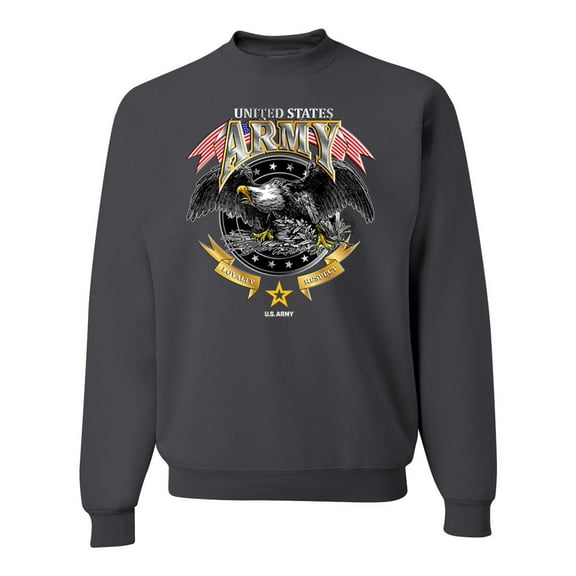 Wild Bobby U.S. Army Eagle Loyalty & Respect Unisex Crewneck Sweatshirt