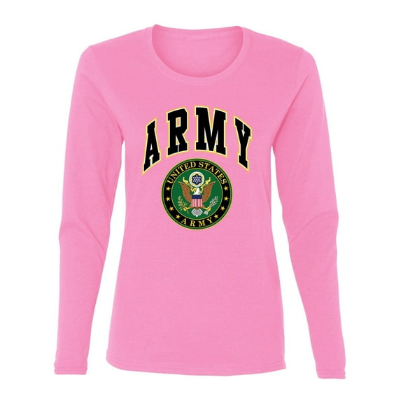 Wild Bobby U.S. Army Official Seal Women Graphic Long Sleeve Tee