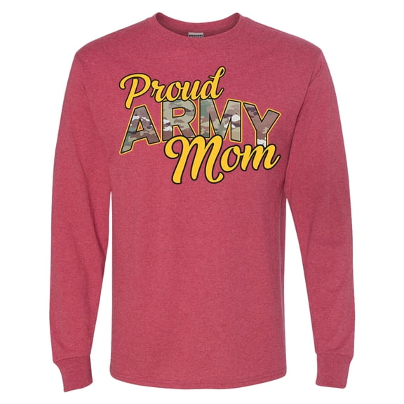 Wild Bobby U.S. Army Proud Mom Men Long Sleeve Shirt