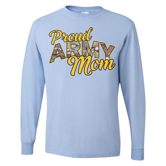 Wild Bobby U.S. Army Proud Mom Men Long Sleeve Shirt
