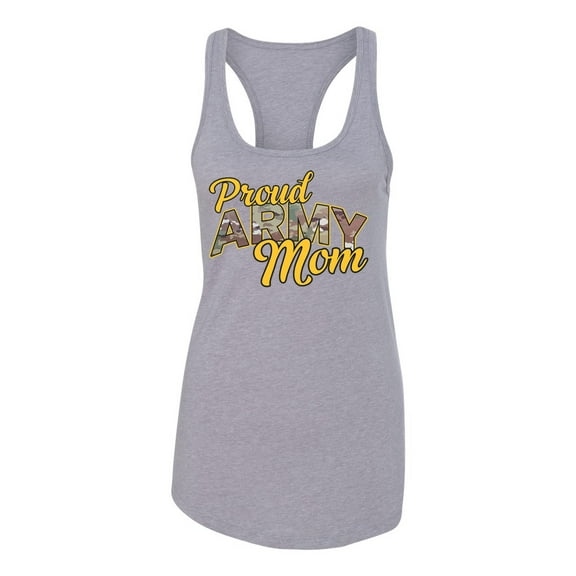 Wild Bobby U.S. Army Proud Mom Women Racerback Tank Top