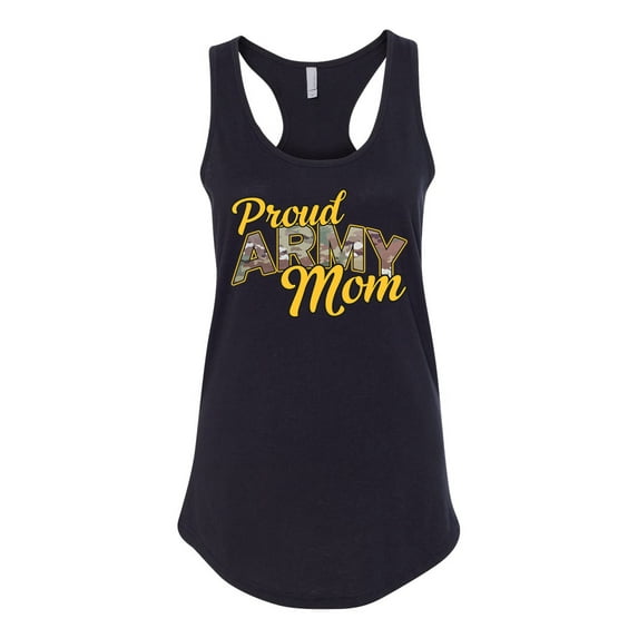Wild Bobby U.S. Army Proud Mom Women Racerback Tank Top