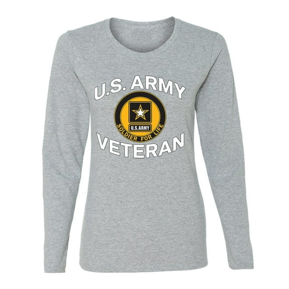 Wild Bobby U.S. Army Veteran Women Graphic Long Sleeve Tee