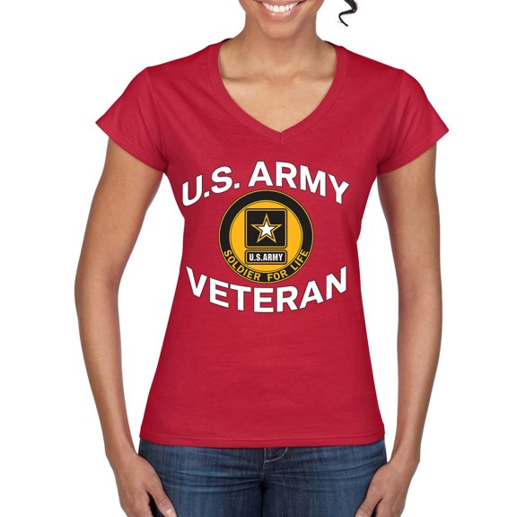 Wild Bobby U.S. Army Veteran Women Standard V-Neck Tee