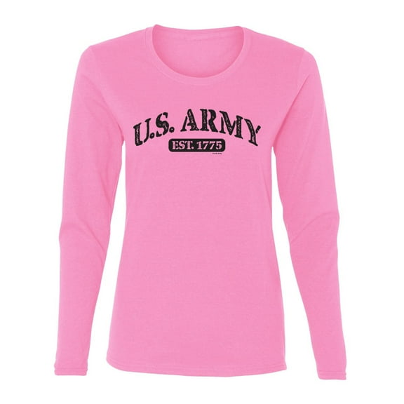 Wild Bobby U.S. Army Vintage 1775 Women Graphic Long Sleeve Tee