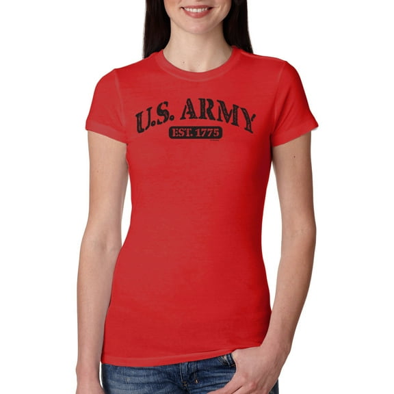 Wild Bobby U.S. Army Vintage 1775 Women Slim Fit Junior Tee