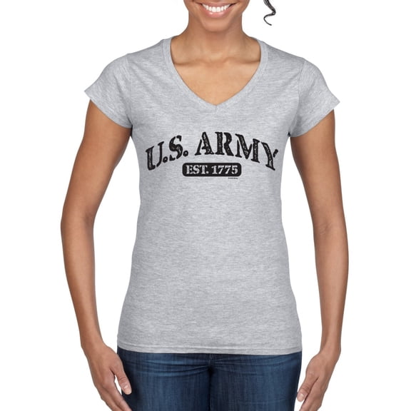Wild Bobby U.S. Army Vintage 1775 Women Standard V-Neck Tee