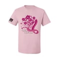 thumbnail image 1 of Wild Bobby US Flag Breast Cancer Awareness Flowers US Flag Breast Cancer Awareness Men Tee, Light Pink, XX-Large, 1 of 5