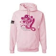 thumbnail image 1 of Wild Bobby US Flag Breast Cancer Awareness Flowers US Flag Breast Cancer Awareness Unisex Hoodie Sweatshirt, Light Pink, X-Large, 1 of 5