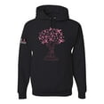 thumbnail image 1 of Wild Bobby US Flag Breast Cancer Awareness Pink Tree Words of Encouragement US Flag Breast Cancer Awareness Unisex Hoodie Sweatshirt, Black, Large, 1 of 5