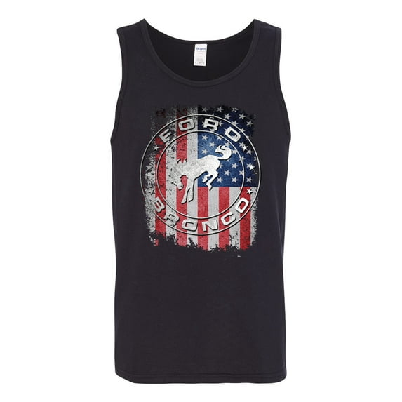 Wild Bobby US Flag Ford Bronco Men Tank Top