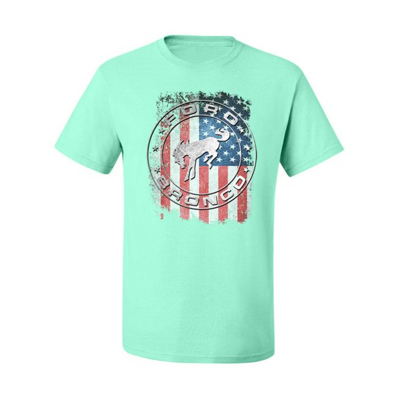 Wild Bobby US Flag Ford Bronco Men Tee