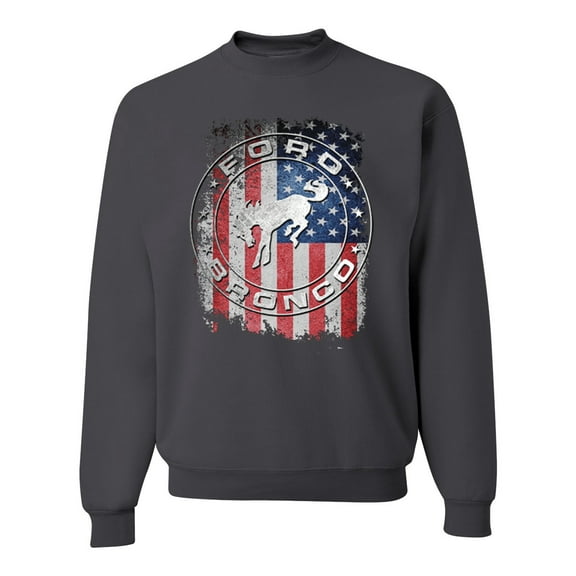 Wild Bobby US Flag Ford Bronco Unisex Crewneck Sweatshirt