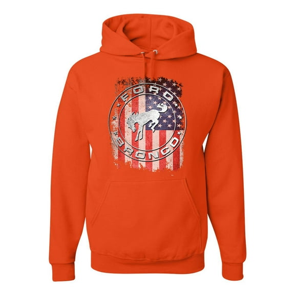 Wild Bobby US Flag Ford Bronco Unisex Hoodie Sweatshirt