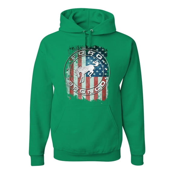 Wild Bobby US Flag Ford Bronco Unisex Hoodie Sweatshirt
